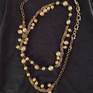 Taupe pearl necklace